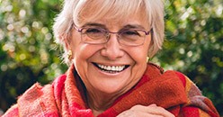 elderly woman with a healthy smile