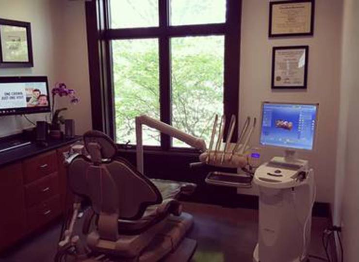 technologically advanced dental exam room