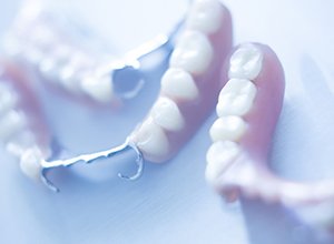 partial dentures on the table